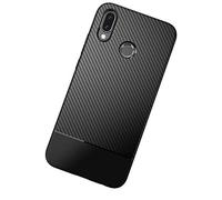 NALIA Coque Silicone Compatible avec Huawei P20 Lite, Look Carbone Housse Protection Cover Ultra-Fine Premium Etui, Incassable Mince Telephone Portable Gel Case Slim Bumper Anti-Choc, Couleur:Noir