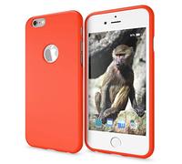 NALIA Coque Silicone Compatible avec iPhone 6 6S, Fine Housse Néon Protection Cover Slim Premium Etui, Incassable Mince Telephone Portable Gel Case Bumper Souple Résistant Facile, Couleur:Orange