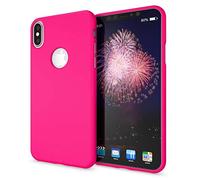 NALIA Coque Silicone Compatible avec iPhone XS Max, Ultra-Fine Housse Néon Protection Cover Slim Premium Etui, Incassable Mince Telephone Portable Gel Case Bumper Souple Résistant, Couleur:Pink Rose