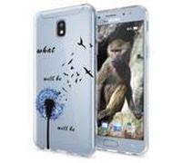 NALIA Coque Silicone Compatible avec Samsung Galaxy J3 2017 (EU), Ultra-Fine Housse Protection Cover Slim Premium Etui, Mince Telephone Case Bumper Souple Résistant, Designs:Dandelion Bleu