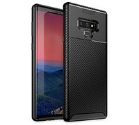 NALIA Coque Silicone Compatible avec Samsung Galaxy Note 9, Look Carbone Housse Protection Cover Ultra-Fine Etui, Incassable Mince Telephone Portable Gel Case Slim Bumper Anti-Choc Souple - Noir