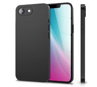 NALIA Coque Silicone Mate pour iPhone 16e - Slim, Noire & Antidérapante - Strider (Protection Caméra, Douce & Antichoc) - Marque Allemande