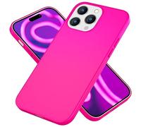 NALIA Coque Silicone Néon pour iPhone 15 Pro Max - Soft-Touch & Signal Néon - NEONSHOCK (Housse de Protection) - Marque Allemande, Couleur:Rose