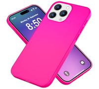 NALIA Coque Silicone Néon pour iPhone 16 Pro - Soft-Touch & Signal Néon - NEONSHOCK (Housse de Protection) - Marque Allemande, Couleur:Rose