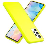 NALIA Coque Silicone Néon pour Samsung Galaxy A33 - Soft-Touch & Signal Néon - NEONSHOCK (Housse de Protection) - Marque Allemande, Couleur:Jaune