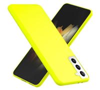 NALIA Coque Silicone Néon pour Samsung Galaxy S21 - Soft-Touch, Jaune | Finition Mate & Protection Airbag, Look Statement & Toucher Agréable, Garde Du Corps Caméra, NEONSHOCK