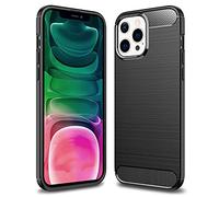 NALIA Coque Silicone pour iPhone 13 Pro - Antidérapant & Mat - Vortex (Aspect Brossé & Design Carbone) - Marque Allemande