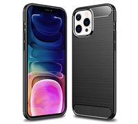 NALIA Coque Silicone pour iPhone 13 Pro Max - Antidérapant & Mat - Vortex (Aspect Brossé & Design Carbone) - Marque Allemande