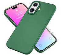 NALIA Coque Silicone pour iPhone 16 - Mat & Grip Soft-Touch - ASTRON (Housse TPU Flexible & Antichoc) - Marque Allemande, Couleur:Vert