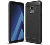 NALIA Coque Silicone pour Samsung Galaxy A8 2018, Noir | Protection Intelligente, Grip & Propre, Look De Niveau Supérieur, VORTEX