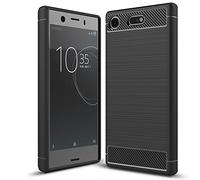 NALIA Coque Silicone pour Sony Xperia XZ1 Compact, Noir