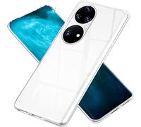NALIA Coque Silicone Transparente pour Huawei P50 Pro, Transparent | Protection Anti-Jaune, Stop The Drop, Votre Daily Driver, Rendez-Le Invisible, GLAZE