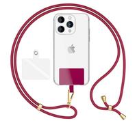 NALIA Cordon Téléphone Universel pour Smartphones, Bordeaux, Or Métal | Sécurité & Contenu, Une Sangle. Tout Accès, Liberté Des Mains, HOLDME AIR
