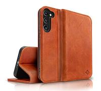NALIA Cuir Cover Compatible avec Samsung Galaxy S23 Plus Coque, 360 degrés Housse Flip Case, RFID Protection, Pochette pour Cartes, Fonction de Support, Anti-Choc Protege, Couverture, Couleur:Brun