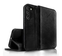 NALIA Cuir Cover Compatible avec Samsung Galaxy S23 Plus Coque, 360 degrés Housse Flip Case, RFID Protection, Pochette pour Cartes, Fonction de Support, Anti-Choc Protege, Couverture, Couleur:Noir