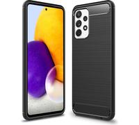 NALIA Design Case pour Samsung Galaxy A72, look carbone Housse de téléphone portable en silicone Cover