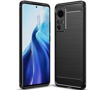 NALIA Étui Aspect Carbone Compatible avec Xiaomi 12/ Xiaomi 12X Coque, Case en Silicone Noir Mat Texture Fibre de Carbone Anti-Empreintes Digitales Anti-Derapant Anti-Choc, Mince Housse de Protection