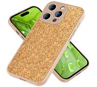 NALIA Étui Aspect Liège Compatible avec iPhone 14 Pro Coque, Case en Liége Naturel Anti-Empreintes Antidérapant Resistant aux Rayures Anti-Choc, Mince Housse de Protection Souple TPU Cover Coq