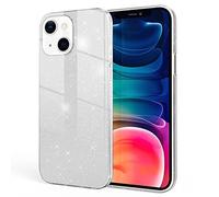NALIA Étui Brillant Robuste Compatible avec iPhone 13 Coque, Anti-Choc Scintillant Paillettes Housse de Protection Hybride Silicone Renforcé, Bling Couverture Diamant Glitter Case, Couleur:Argent