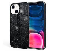 NALIA Étui Brillant Robuste Compatible avec iPhone 13 Mini Coque, Anti-Choc Scintillant Paillettes Housse de Protection Hybride Silicone Renforcé, Bling Couverture Glitter Case, Couleur:Noir