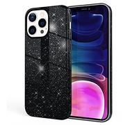 NALIA Étui Brillant Robuste Compatible avec iPhone 13 Pro Max Coque, Anti-Choc Scintillant Paillettes Housse de Protection Hybride Silicone Renforcé, Bling Couverture Glitter Cover, Couleur:Noir