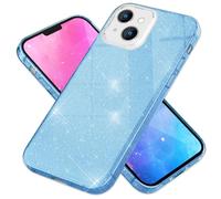 NALIA Étui Brillant Robuste Compatible avec iPhone 14 Coque, Anti-Choc Scintillant Paillettes Housse de Protection Hybride Silicone Renforcé, Bling Couverture Glitter Case Diamant, Couleur:Bleu