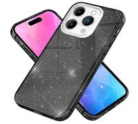 NALIA Étui Brillant Robuste Compatible avec iPhone 14 Pro Coque, Anti-Choc Scintillant Paillettes Housse de Protection Hybride Silicone Renforcé, Bling Couverture Glitter Case Coq, Couleur:Noir