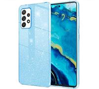 NALIA Étui Brillant Robuste Compatible avec Samsung Galaxy A33 Coque, Anti-Choc Scintillant Paillettes Housse de Protection Hybride Silicone Renforcé, Bling Couverture Glitter Case, Couleur:Bleu