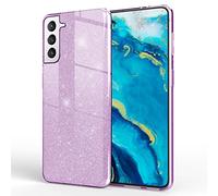 NALIA Étui Brillant Robuste Compatible avec Samsung Galaxy S22 Coque, Anti-Choc Scintillant Paillettes Housse de Protection Hybride Silicone Renforcé, Bling Couverture Glitter Case, Couleur:Lilas
