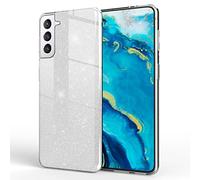 NALIA Étui Brillant Robuste Compatible avec Samsung Galaxy S22 Plus Coque, Anti-Choc Scintillant Paillettes Housse de Protection Hybride Silicone Renforcé, Bling Cover Glitter Case, Couleur:Argent