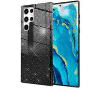NALIA Étui Brillant Robuste Compatible avec Samsung Galaxy S22 Ultra Coque, Anti-Choc Scintillant Paillettes Housse de Protection Hybride Silicone Renforcé, Bling Coq Glitter Case, Couleur:Noir