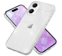NALIA Étui Brillant Translucide Compatible avec iPhone 16 Coque, Housse de Protection Clair Transparent Clear Glitter Case, Paillettes Diamant Incorporées, Anti-Jaune Silicone Souple Bling Cover