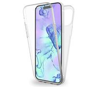 NALIA Étui Clair à 360° Compatible avec iPhone 15 Plus Coque, Cristal Transparent Anti-Jaune Housse de Protection Intégrale, Arrière Dur Anti-Rayures & Cadre Silicone & Protecteur d'Écran, Full-Cover