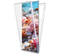 NALIA Étui Clair à 360-Degrés Compatible avec Samsung Galaxy S24 Ultra Coque, Housse de Protection Intégrale avec Arrière Dur, Cadre en Silicone & Protecteur d'Ecran, Anti-Jaune Transparent Robuste