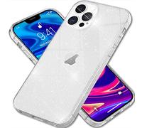 NALIA Étui Clair Brillant Compatible avec iPhone 13 Pro Max Coque, Translucide Anti-Jaune Bling Paillettes de Diamant Incorporées, Housse de Protection Silicone Anti-Choc Cover, Couleur:Transparent