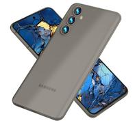 NALIA Étui Dur Extrêmement Fin Compatible avec Samsung Galaxy S24 Plus Coque, 0,3mm Housse de Protection Ultra-Fine au Design Épuré, Mat Anti-Traces de Doigts Antidérapant, Couleur:Taupe Transparent
