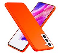 NALIA Étui en Silicone Néon Compatible avec Samsung Galaxy S21 FE Coque, Couleur Intense Anti-Derapante Doux Velouté, Mince Housse de Protection Coloré Anti-Choc Case Soft Souple, Couleur:Orange