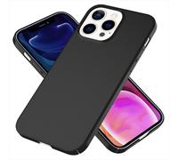 NALIA Étui fin pour téléphone portable 0,5mm pour iPhone 13 Pro Max, Matt Hard Case Cover Bumper Noir