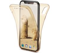 NALIA Étui pour téléphone portable 360 degrés pour Apple iPhone XS Max, protection intégrale Or
