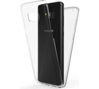 NALIA Étui pour téléphone portable à 360 degrés pour Samsung Galaxy S8, étui intégral en silicone noir