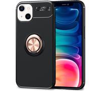 NALIA Étui pour téléphone portable noir pour iPhone 13, 360° Ring Case Bumper Kickstand Cover Rose Gold
