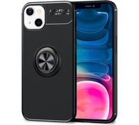 NALIA Étui pour téléphone portable noir pour iPhone 13 Mini, 360° Ring Cover Case Kickstand Noir