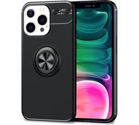 NALIA Étui pour téléphone portable noir pour iPhone 13 Pro, 360° Ring Case Kickstand Cover Noir