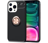 NALIA Étui pour téléphone portable noir pour iPhone 13 Pro, 360° Ring Case Kickstand Cover Rose Gold
