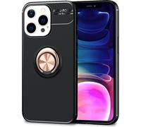 NALIA Étui pour téléphone portable noir pour iPhone 13 Pro Max, 360° Ring Case Kickstand Cover Rose Gold