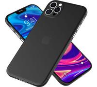 NALIA Etui rigide extra fin pour iPhone 12 Pro, étui de téléphone portable ultra fin noir