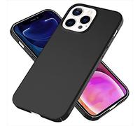 NALIA Étui Rigide Ultra-Fine Compatible avec iPhone 13 Pro Max Coque, Anti-Empreintes Soyeux-Mat Anti-Dérapant Extra-Léger 0,5mm Mince, Ultra-Slim Hardcase Housse de Protection, Couleur:Noir