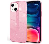 NALIA Étui robuste à paillettes pour iPhone 13, Étui hybride brillant antichoc Étui en silicone renforcé Rose