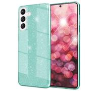 NALIA Étui Stable à Paillettes Compatible avec Samsung Galaxy S24 Coque, Housse de Protection Hybride Brillante avec Silicone Renforcé, Glitter Case Anti-Choc Glamour Scintillant, Couleur:Vert Menthe