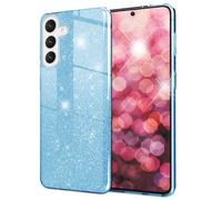 NALIA Étui Stable à Paillettes Compatible avec Samsung Galaxy S24 Coque, Housse de Protection Hybride Brillante avec Silicone Renforcé, Glitter Case Anti-Choc Glamour Scintillant, Couleur:Bleu